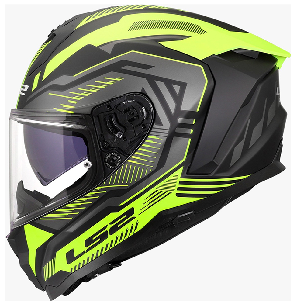 LS2 FF817 CHALLENGER II HELMET - DRAVIX H-V YELLOW - Image 5