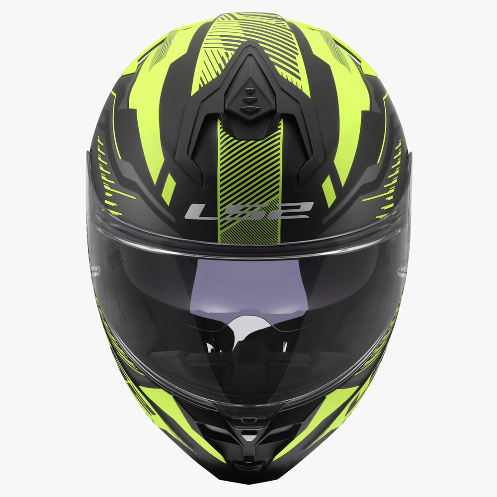 LS2 FF817 CHALLENGER II HELMET - DRAVIX H-V YELLOW - Image 9