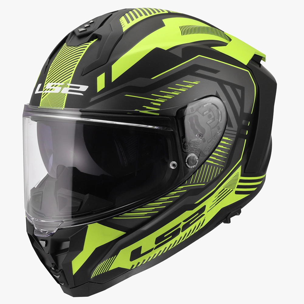 LS2 FF817 CHALLENGER II HELMET - DRAVIX H-V YELLOW