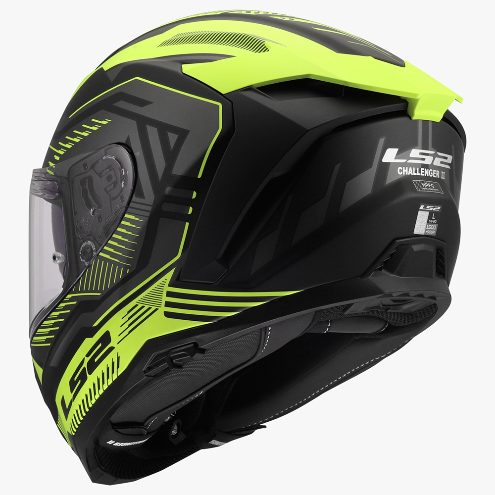 LS2 FF817 CHALLENGER II HELMET - DRAVIX H-V YELLOW - Image 7