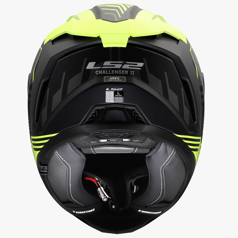 LS2 FF817 CHALLENGER II HELMET - DRAVIX H-V YELLOW - Image 11