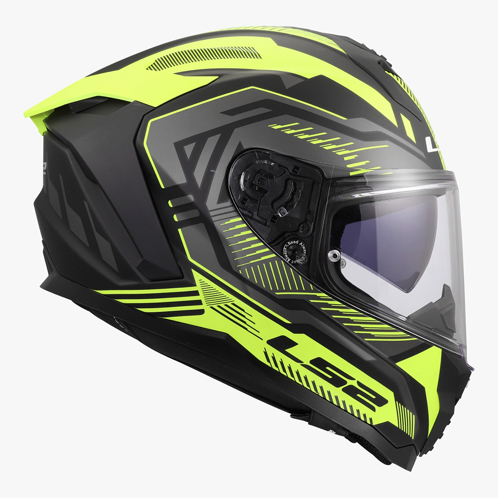 LS2 FF817 CHALLENGER II HELMET - DRAVIX H-V YELLOW - Image 4