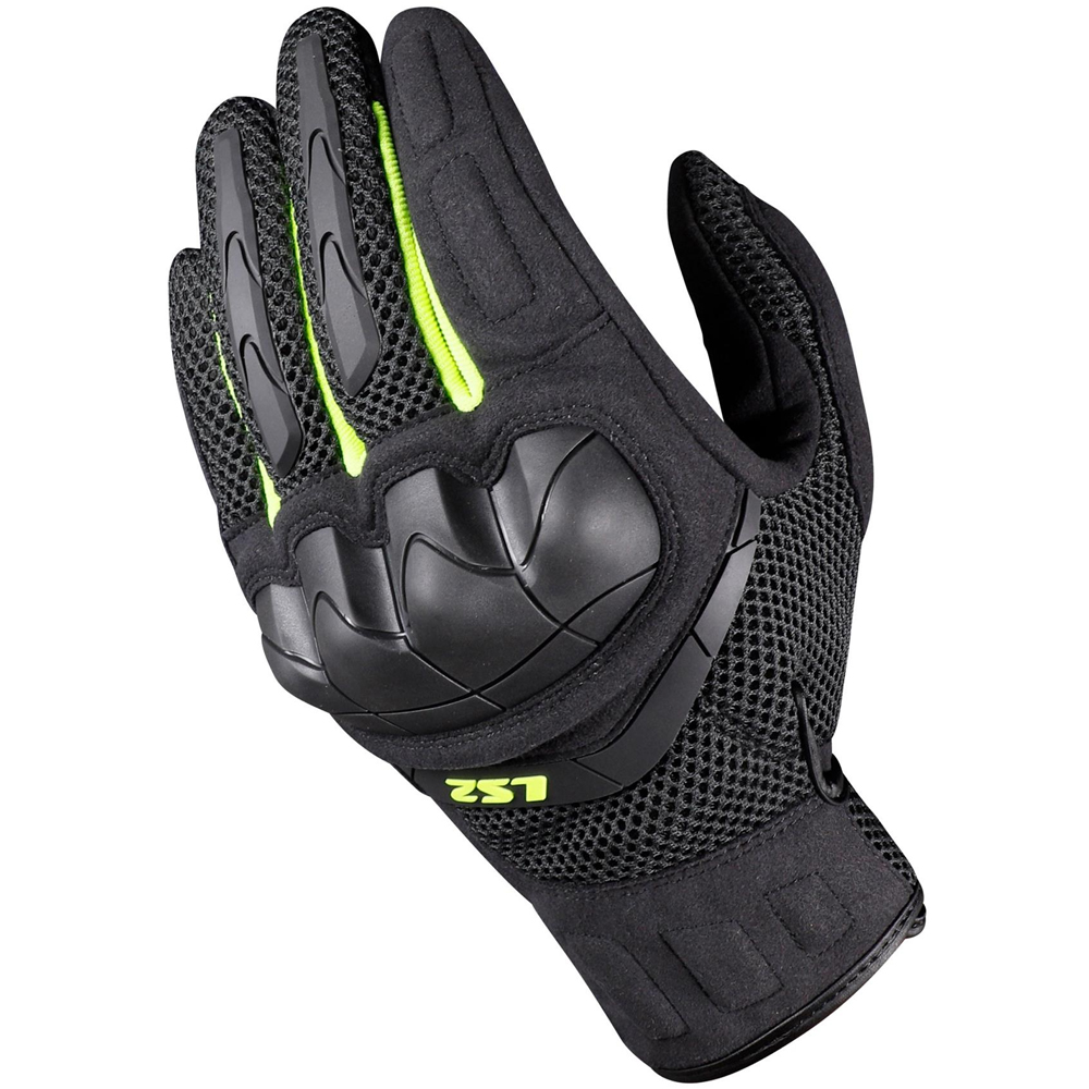 LS2 KUBRA MAN GLOVES - ANTHRACITE H-V YELLOW - Image 3