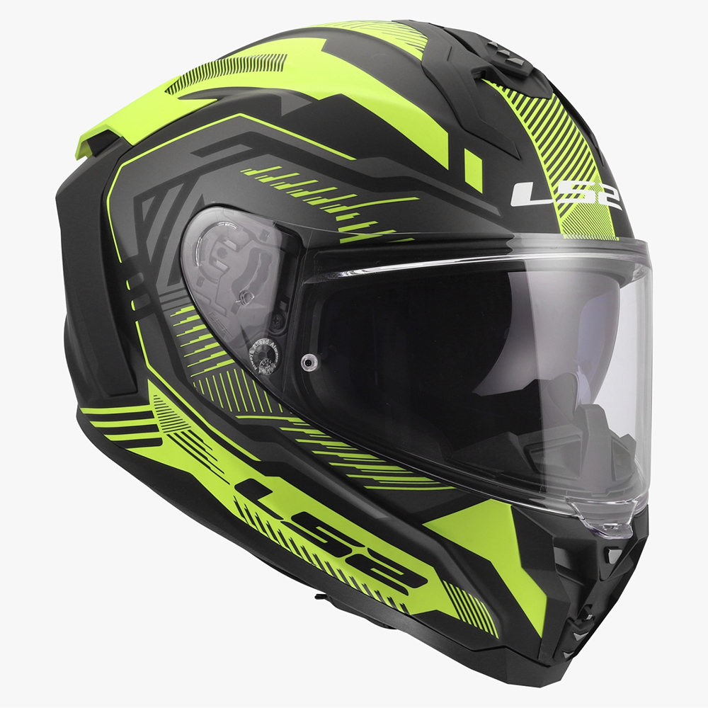 LS2 FF817 CHALLENGER II HELMET - DRAVIX H-V YELLOW - Image 3