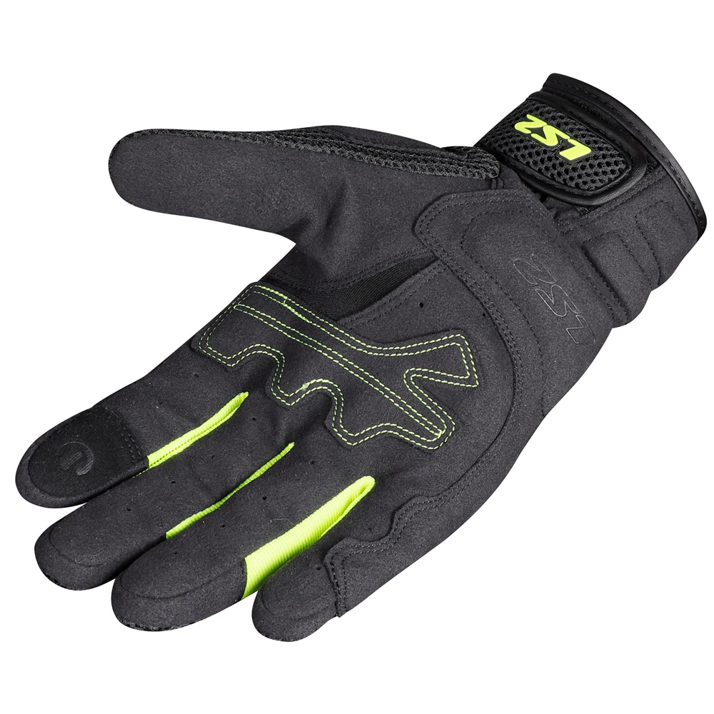 LS2 KUBRA MAN GLOVES - ANTHRACITE H-V YELLOW - Image 4