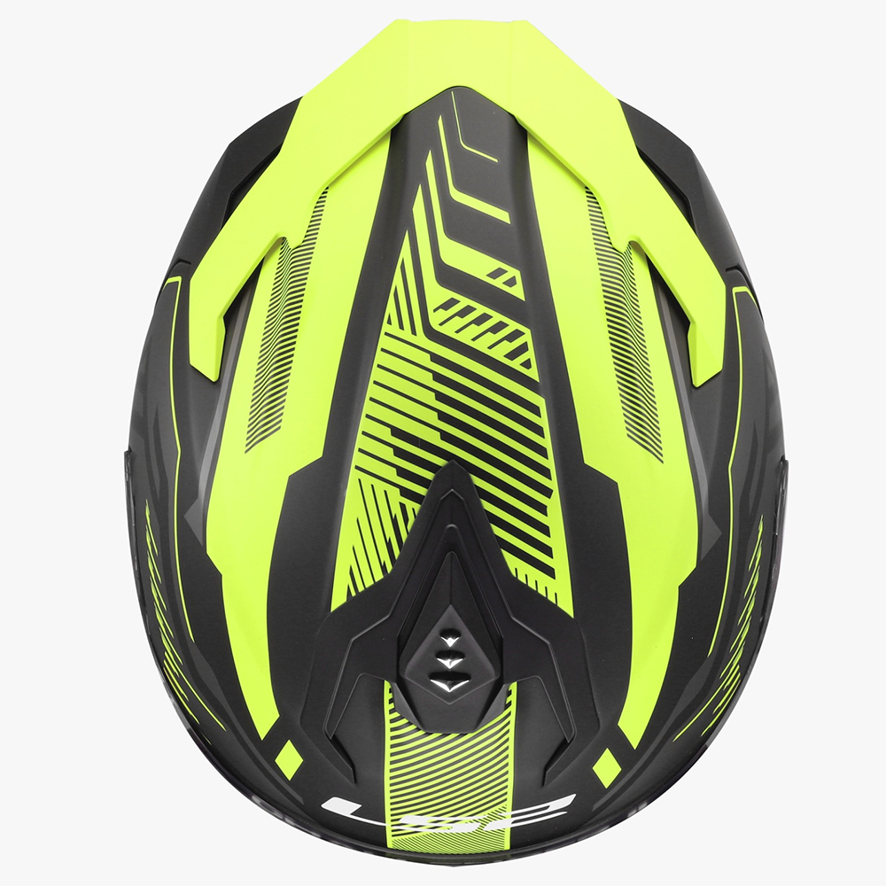 LS2 FF817 CHALLENGER II HELMET - DRAVIX H-V YELLOW - Image 10