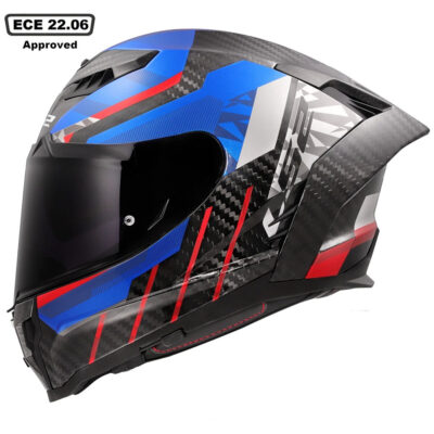 LS2 FF807 DRAGON CARBON HELMET – TRAX BLUE RED