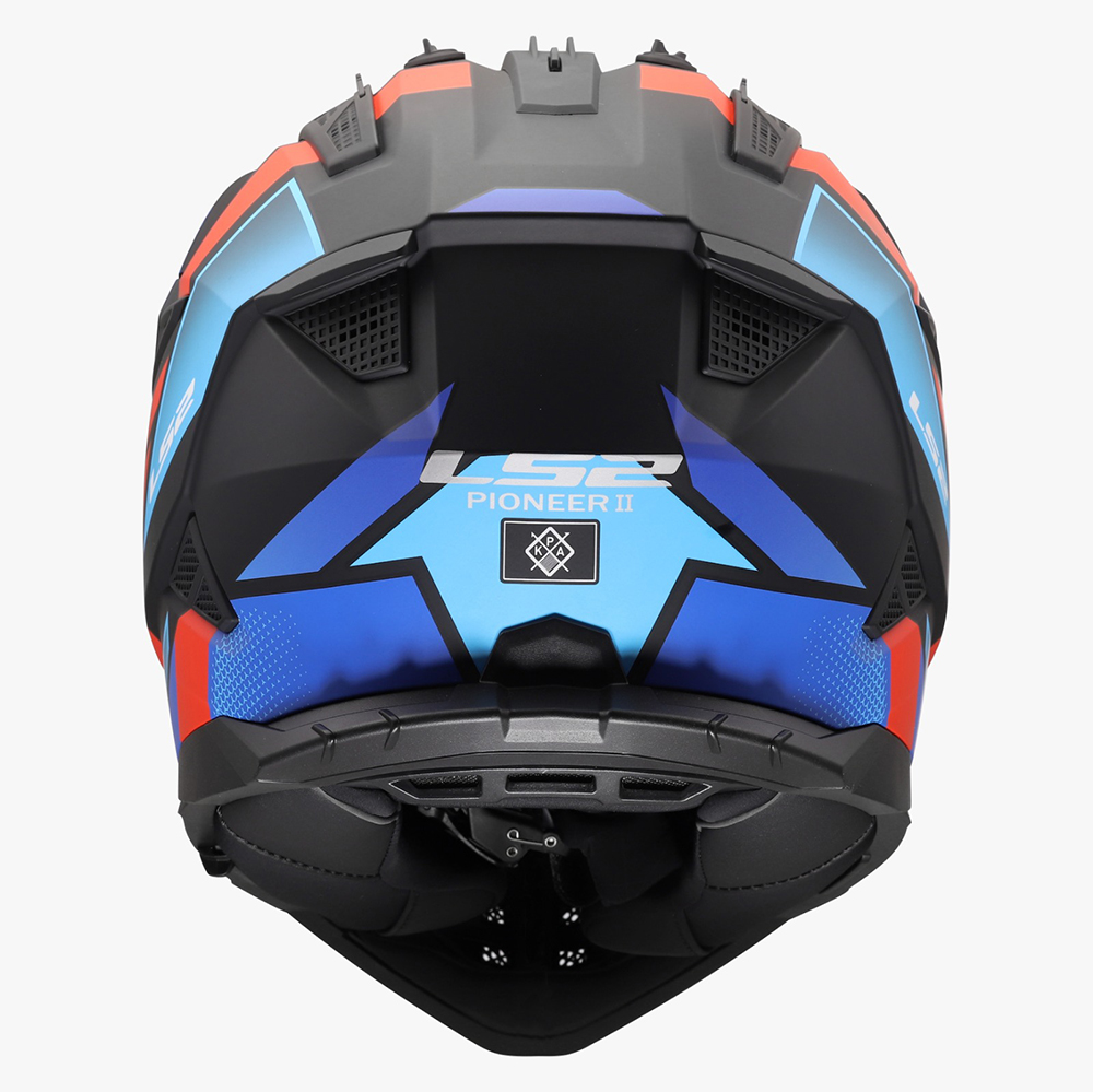 LS2 MX702 PIONEER II HELMET - BLOCK BLACK RED BLUE - Image 5