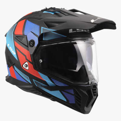 LS2 MX702 PIONEER II HELMET – BLOCK BLACK RED BLUE