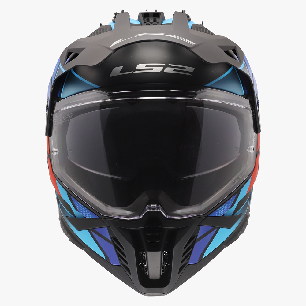 LS2 MX702 PIONEER II HELMET - BLOCK BLACK RED BLUE - Image 10