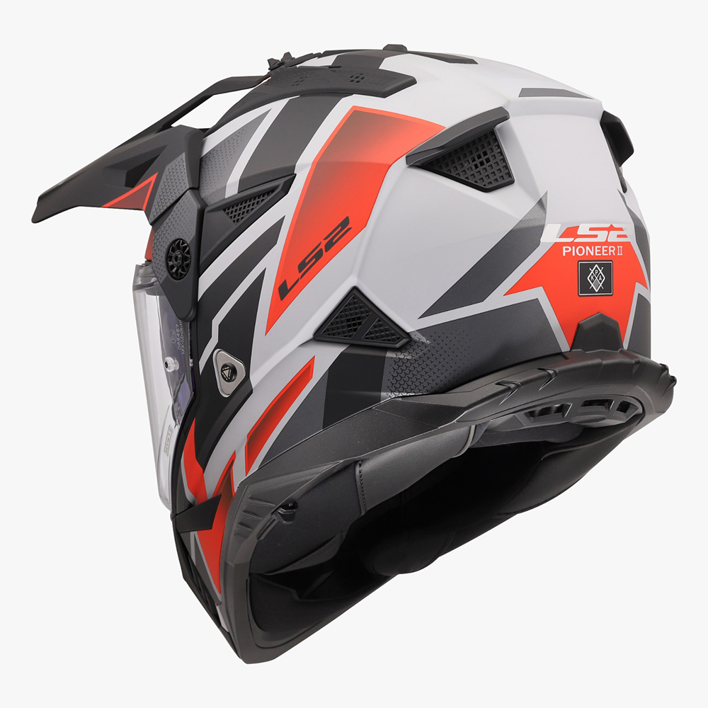 LS2 MX702 PIONEER II HELMET - BLOCK GREY RED - Image 4