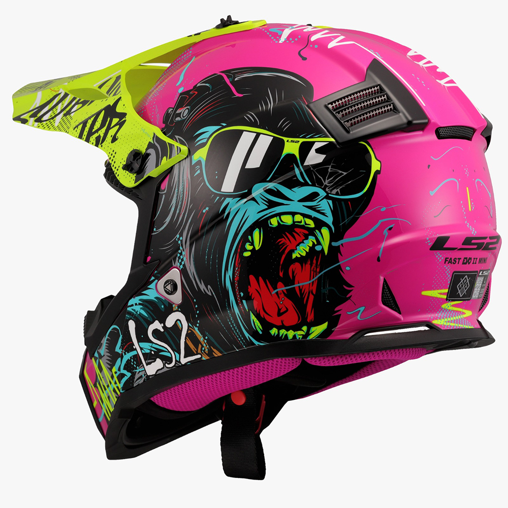LS2 MX437 FAST II MINI HELMET - GORILLA PURPLE - Image 5