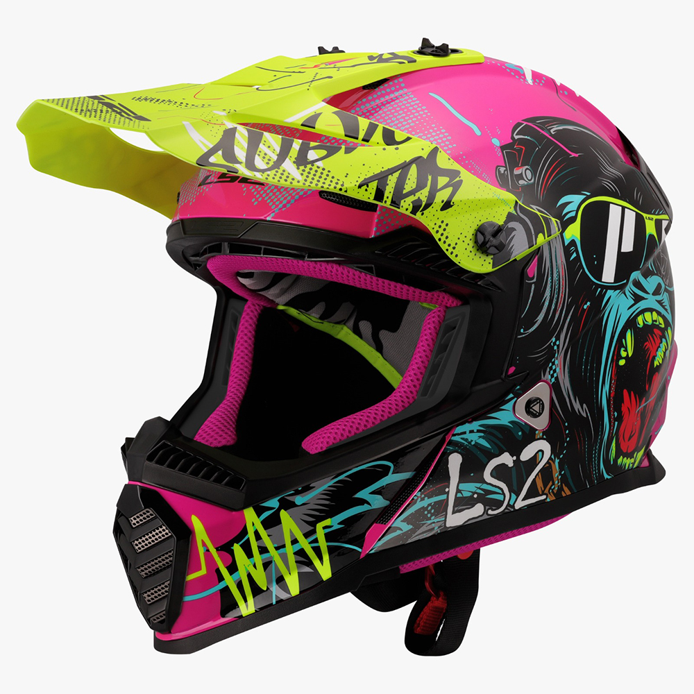 LS2 MX437 FAST II MINI HELMET - GORILLA PURPLE - Image 7