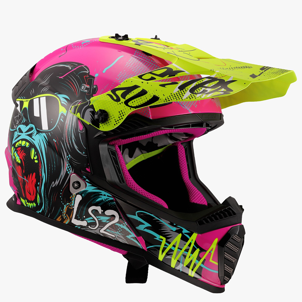LS2 MX437 FAST II MINI HELMET - GORILLA PURPLE - Image 4