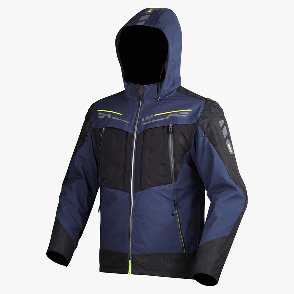 LS2 ZIRCONIUM EVO MAN JACKET - BLUE BLACK YELLOW - Image 4