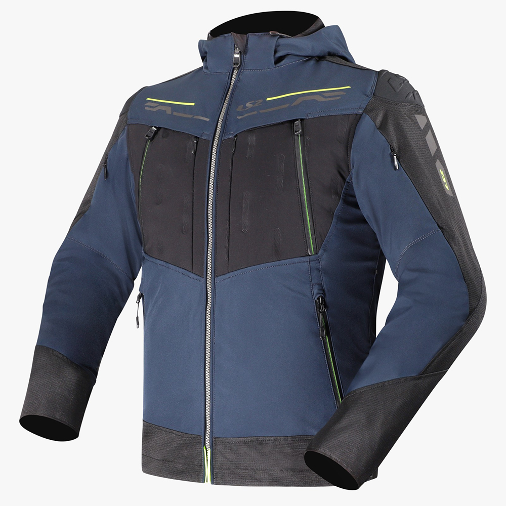 LS2 ZIRCONIUM EVO MAN JACKET - BLUE BLACK YELLOW
