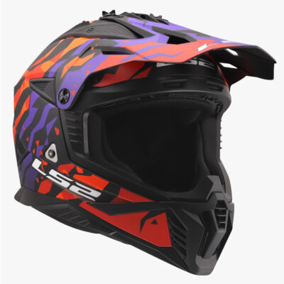 LS2 MX708 FAST II HELMET –  GROTESK PURPLE ORANGE