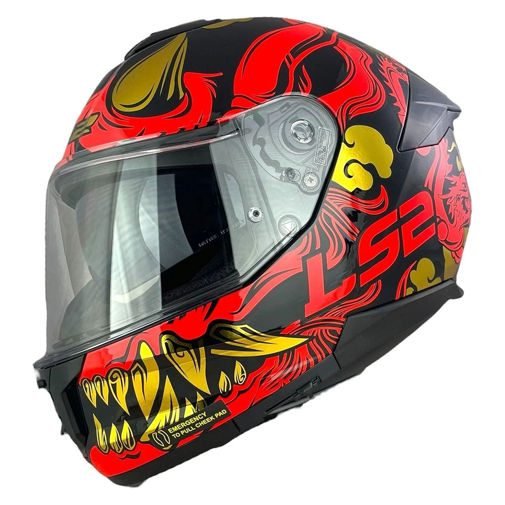 LS2 FF808 STREAM-II HELMET - DRAKO BLACK RED - Image 7