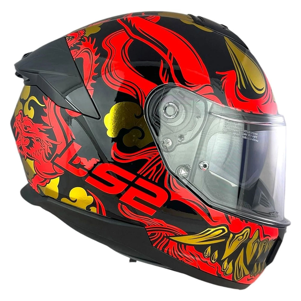 LS2 FF808 STREAM-II HELMET - DRAKO BLACK RED - Image 6