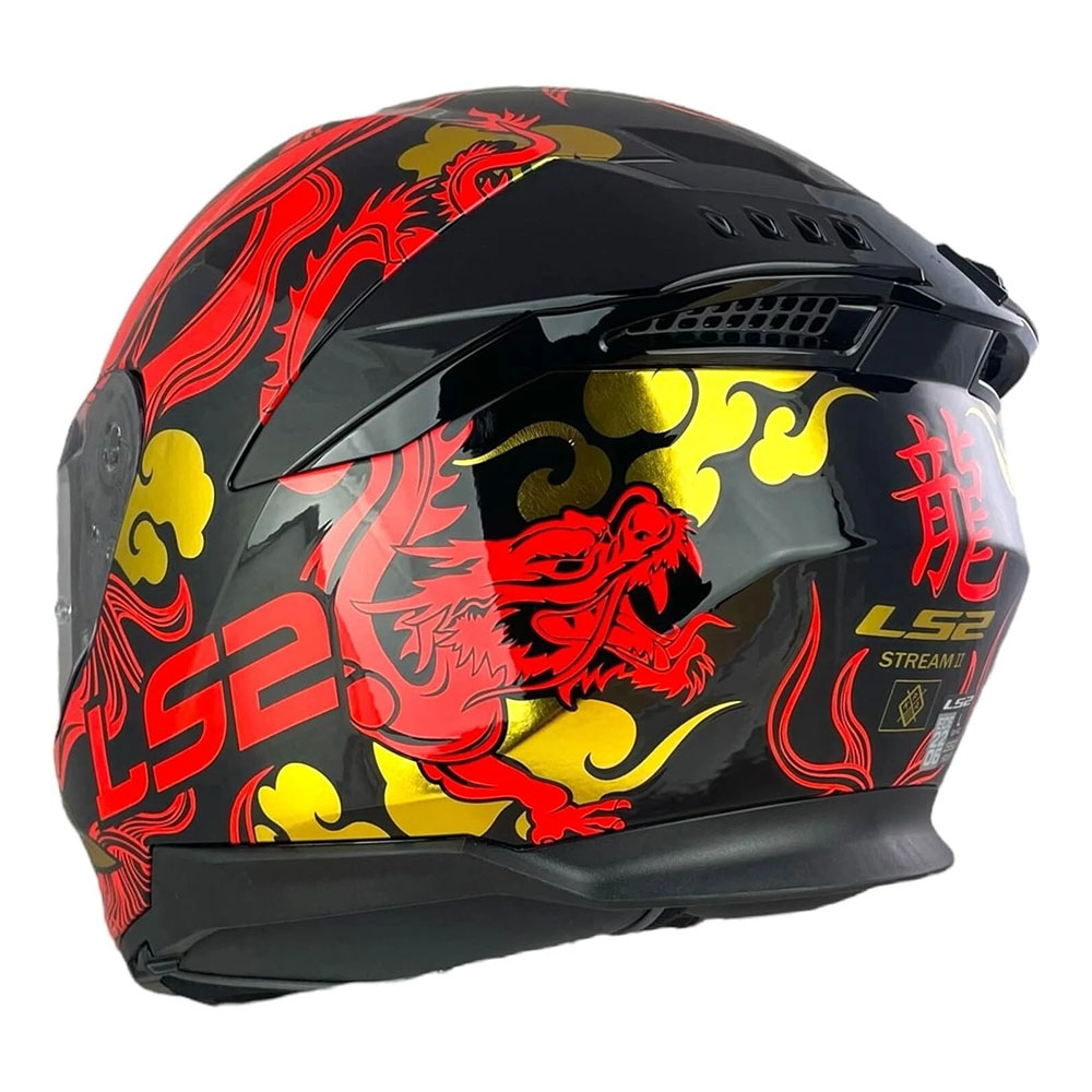 LS2 FF808 STREAM-II HELMET - DRAKO BLACK RED - Image 4