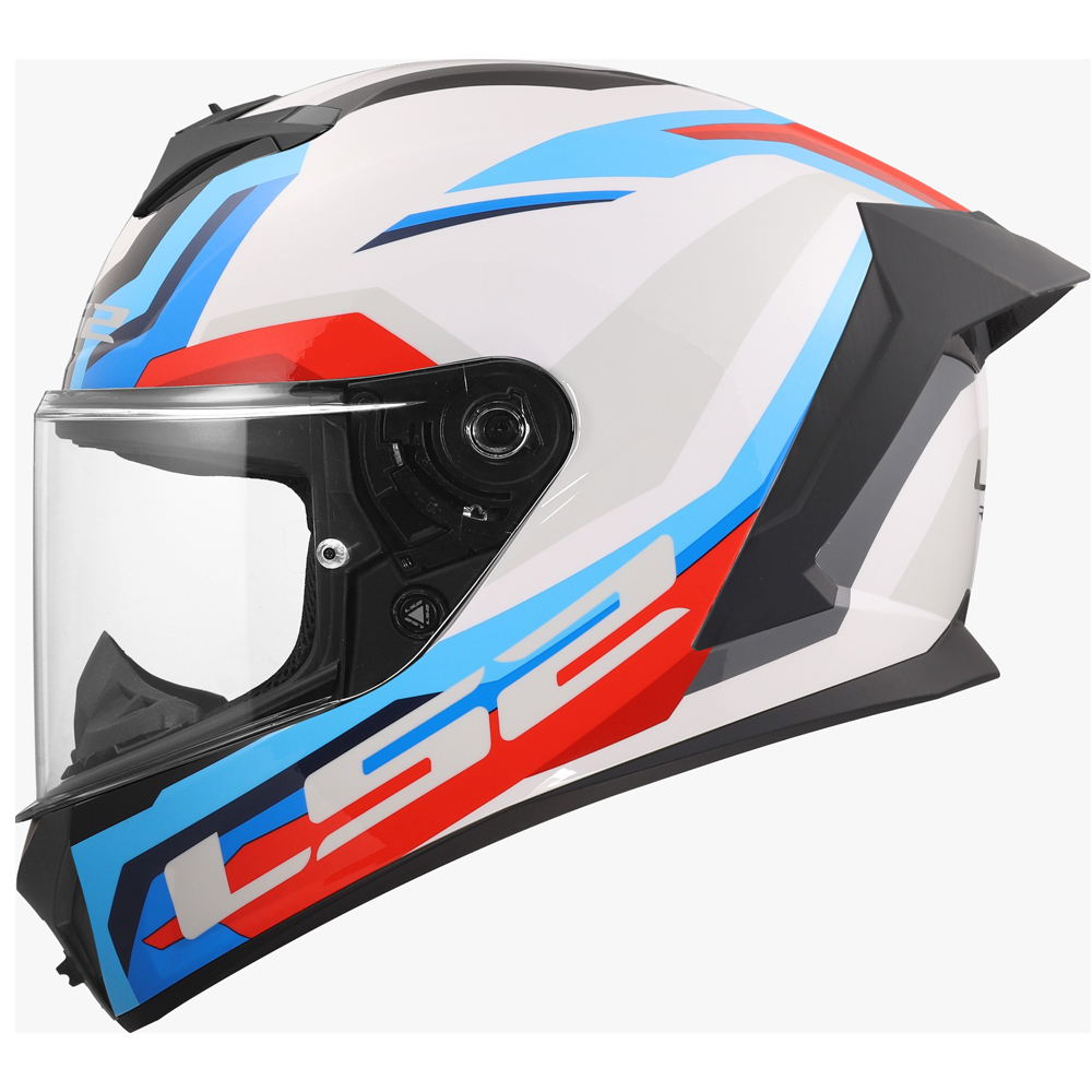 LS2 FF820 RAPID III HELMET - HYPER WHITE BLUE RED
