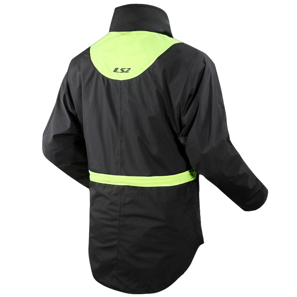 LS2 X-RAIN MAN JACKET - BLACK H-V YELLOW - Image 2