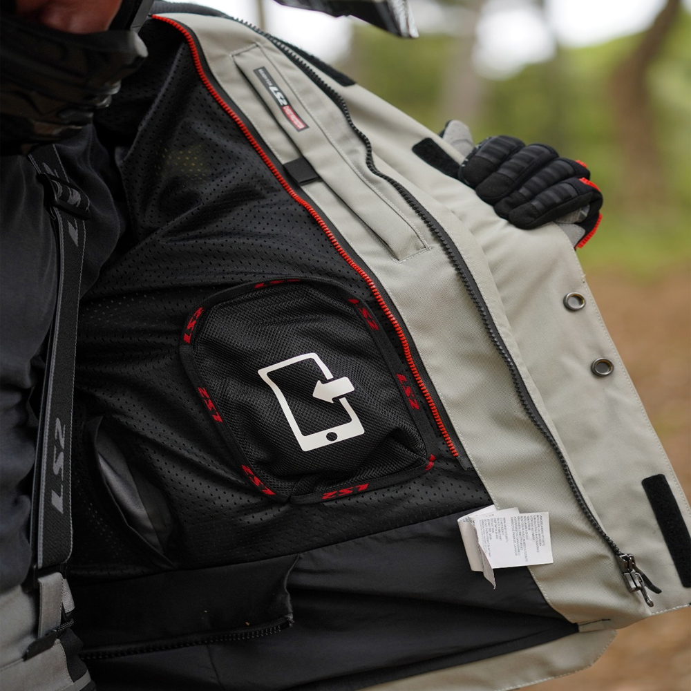 LS2 APOLLO MAN JACKET - GREY BLACK RED - Image 23