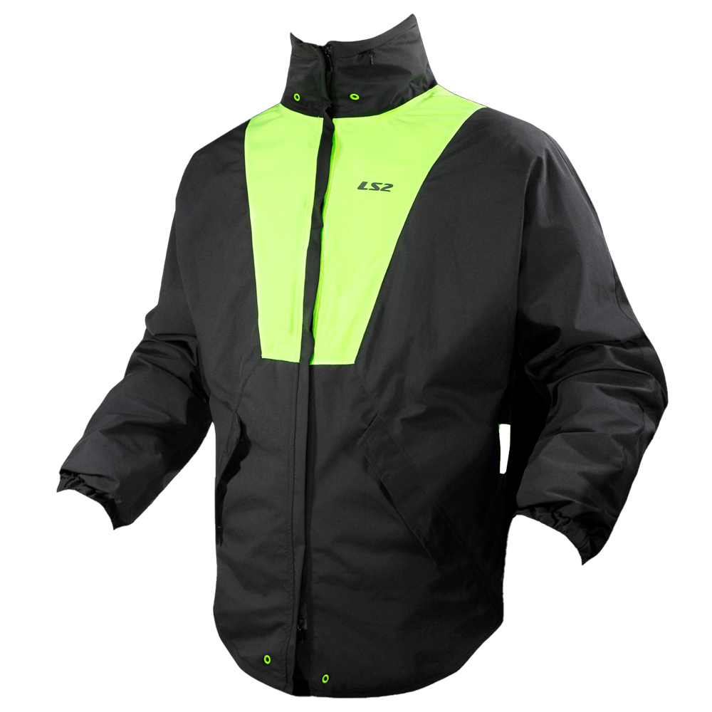 LS2 X-RAIN MAN JACKET - BLACK H-V YELLOW