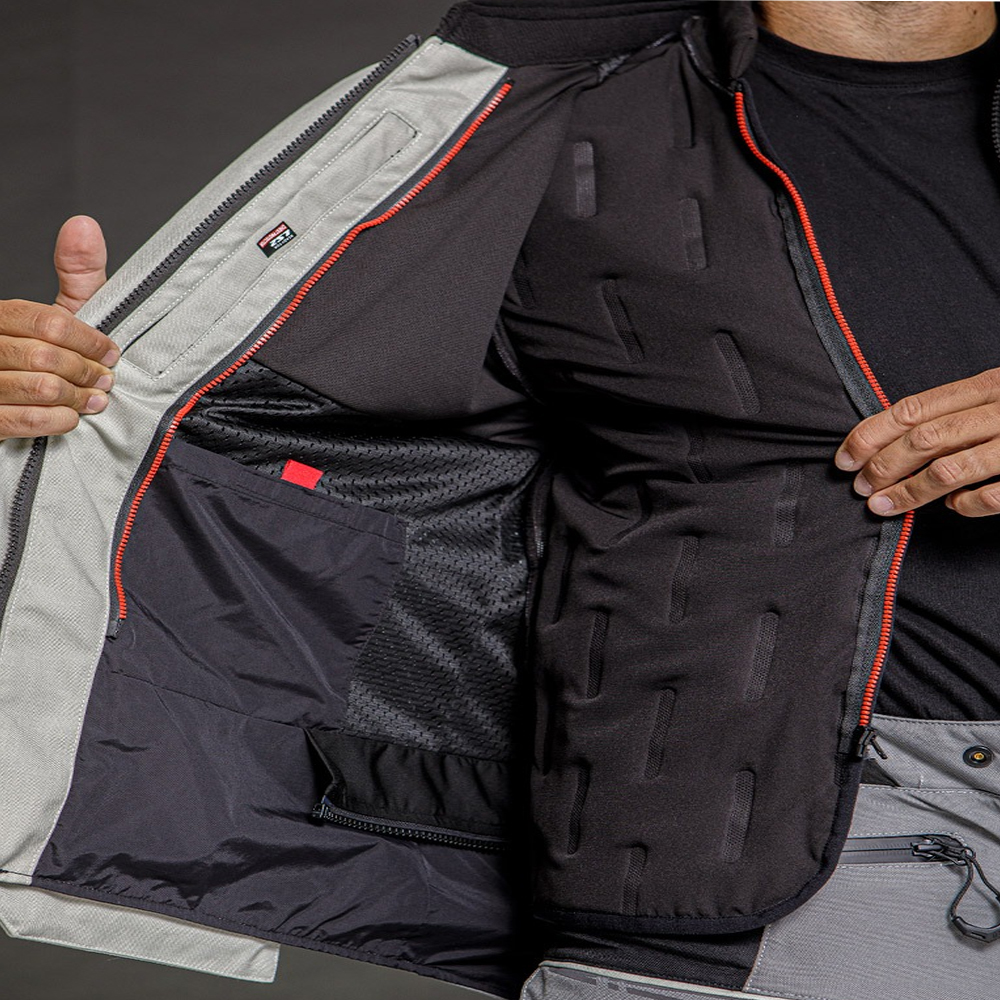 LS2 APOLLO MAN JACKET - GREY BLACK RED - Image 4