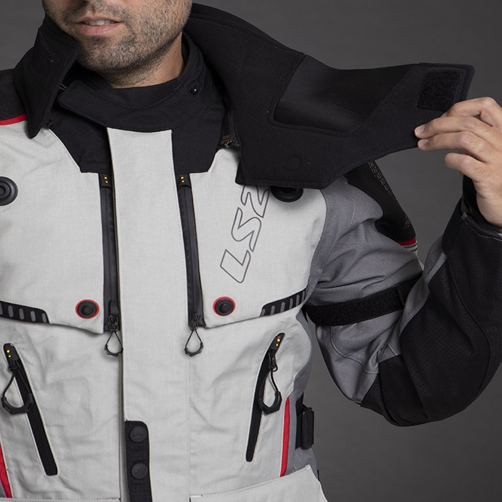 LS2 APOLLO MAN JACKET - GREY BLACK RED - Image 17