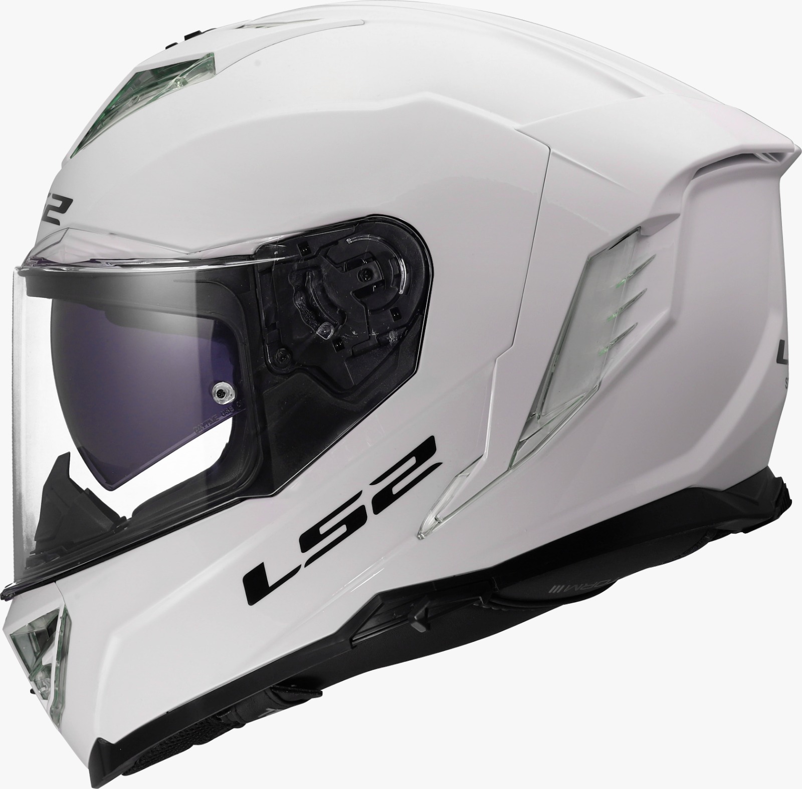 LS2 FF818 STROM III HELMET- SOLID GLOSS WHITE
