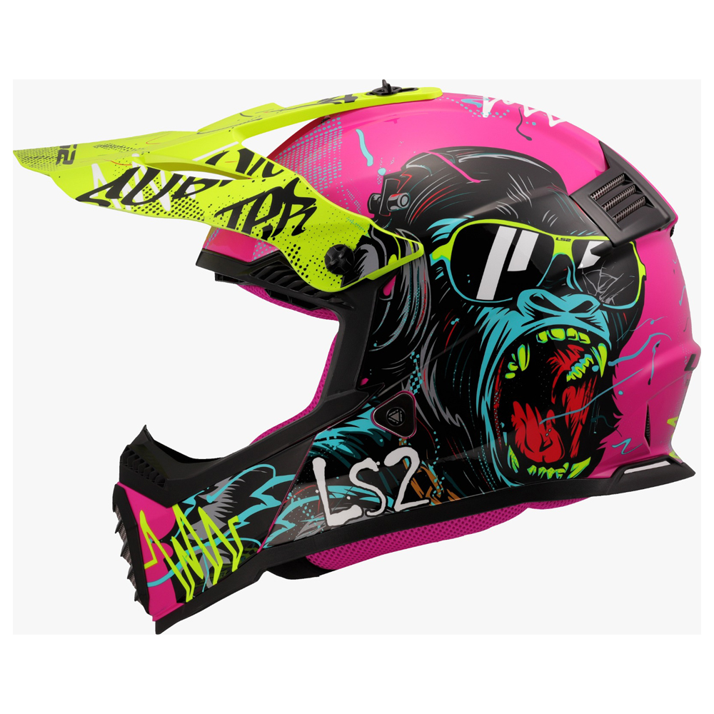 LS2 MX437 FAST II MINI HELMET - GORILLA PURPLE - Image 3
