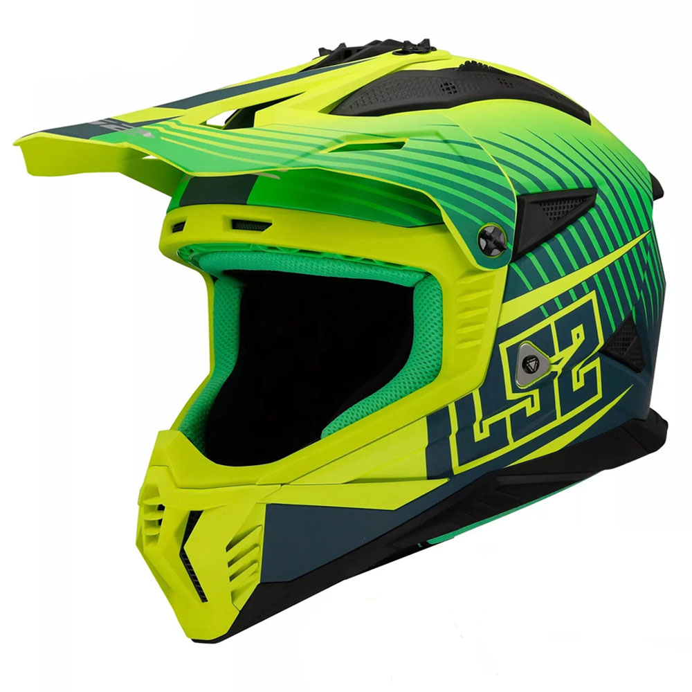 LS2 MX708 FAST II HELMET - DUCK GREEN YELLOW