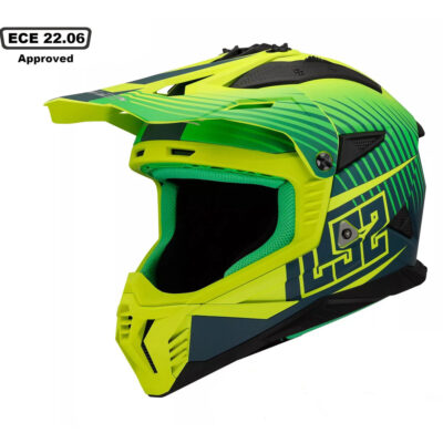 LS2 MX708 FAST II HELMET – DUCK GREEN YELLOW