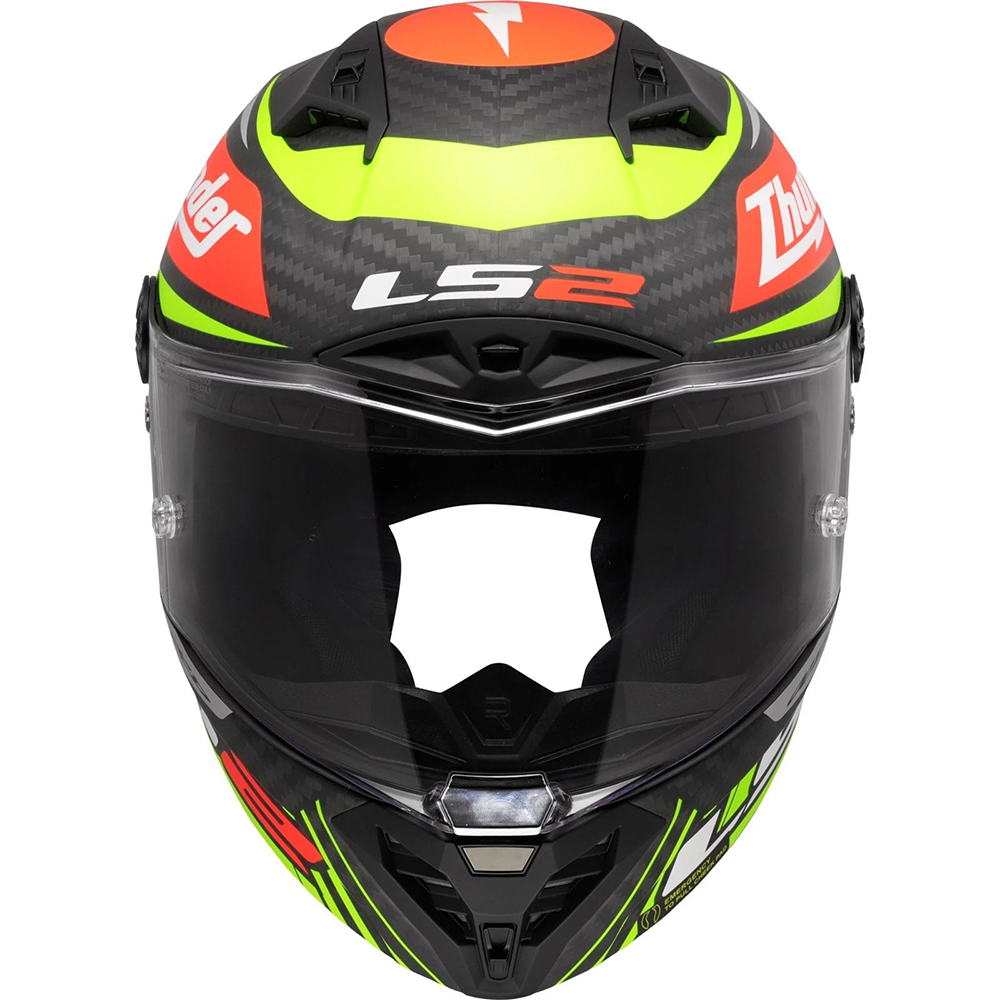 LS2 FF805 THUNDER CARBON HELMET - REPLICA BLACK - Image 6