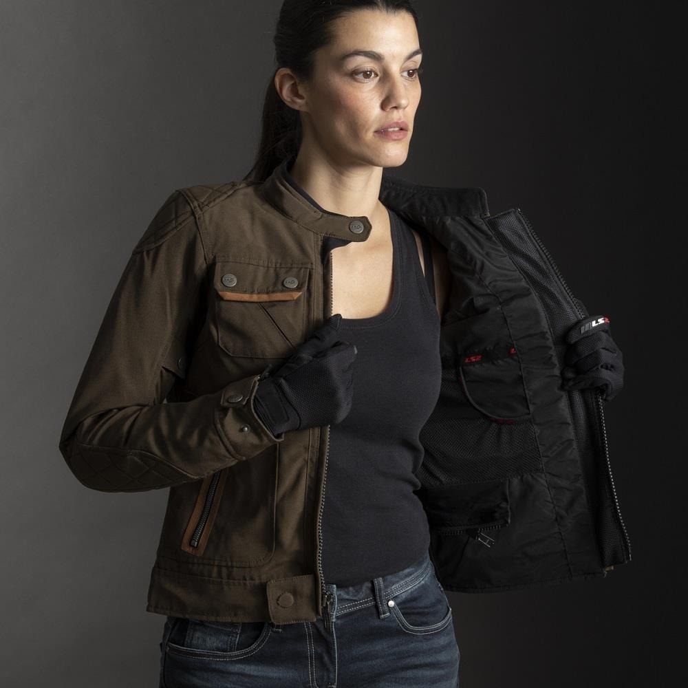 LS2 BULLET LADY JACKET - BROWN - Image 4