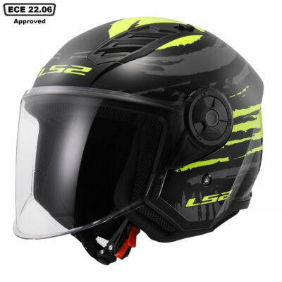 LS2 OF616 AIRFLOW II HELMET – BRUSH BLACK YELLOW