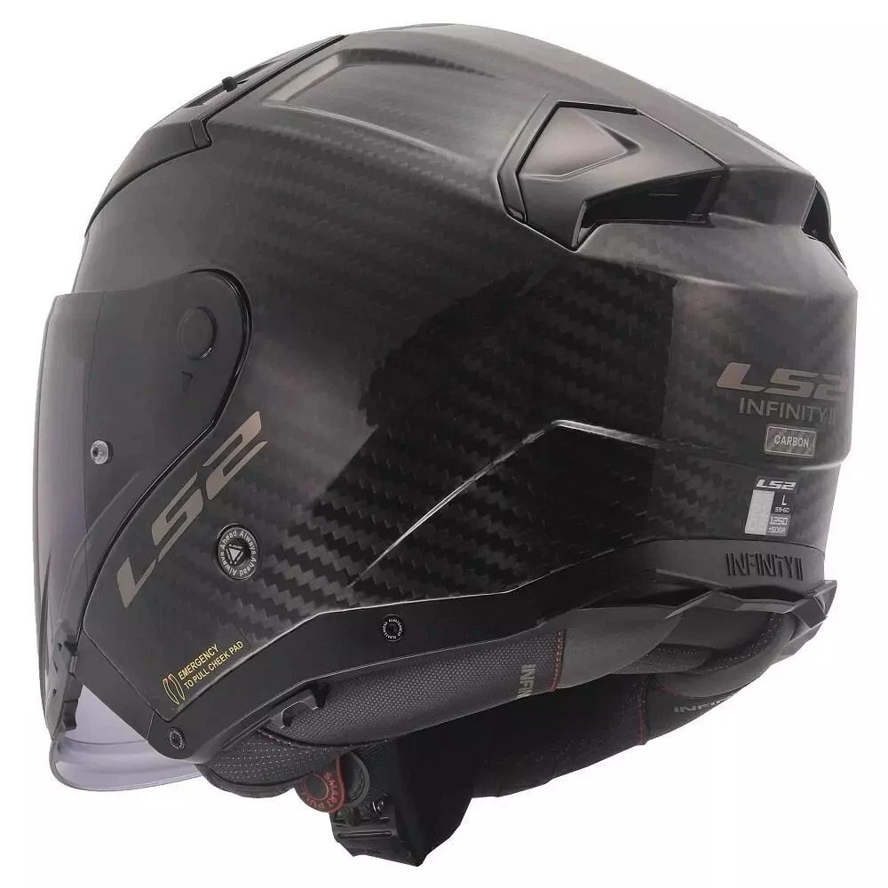 LS2 OF603 INFINITY II HELMET - GLOSS CARBON - Image 8