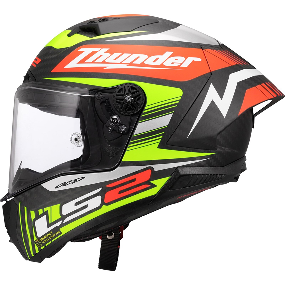 LS2 FF805 THUNDER CARBON HELMET - REPLICA BLACK
