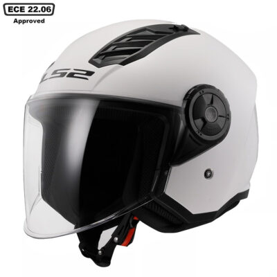 LS2 OF616 AIRFLOW II SOLID HELMET – GLOSS WHITE