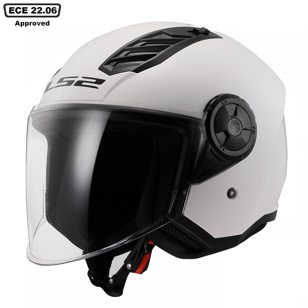 LS2 OF616 AIRFLOW II SOLID HELMET - GLOSS WHITE - Image 2