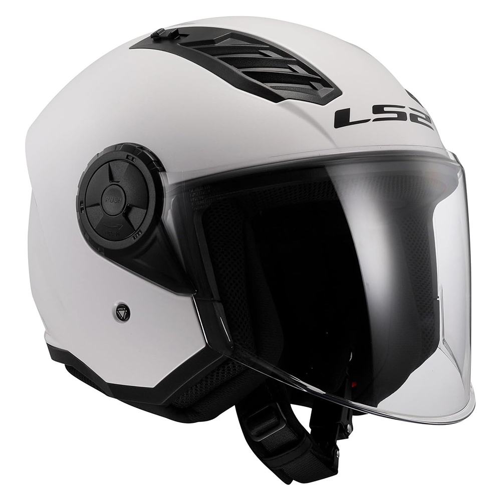 LS2 OF616 AIRFLOW II SOLID HELMET - GLOSS WHITE - Image 3