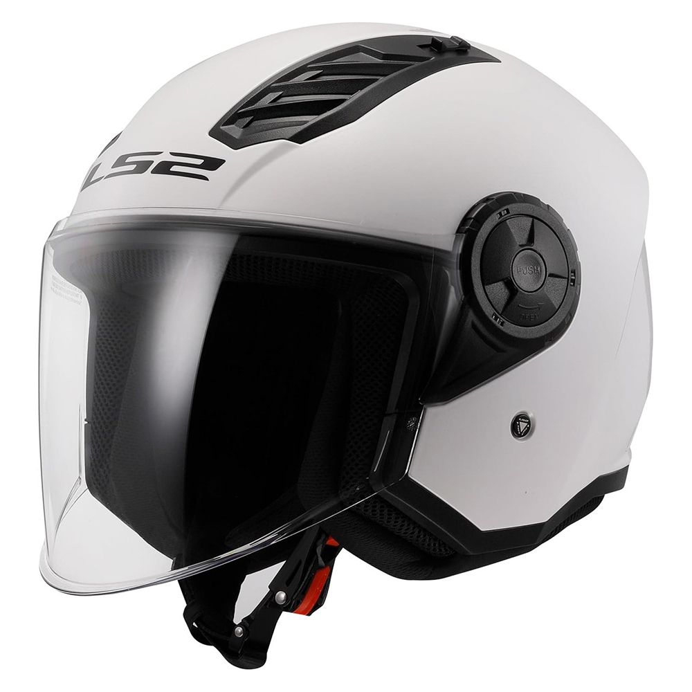 LS2 OF616 AIRFLOW II SOLID HELMET - GLOSS WHITE