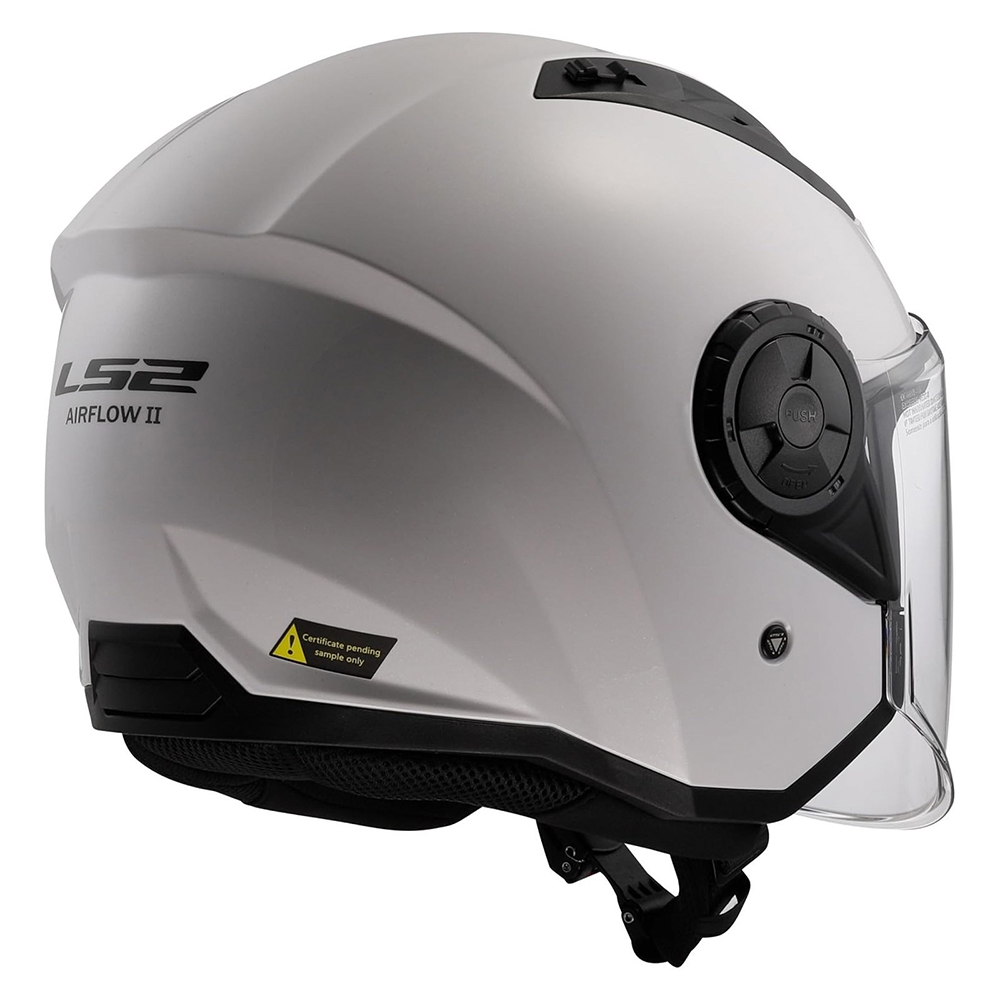 LS2 OF616 AIRFLOW II SOLID HELMET - GLOSS WHITE - Image 4