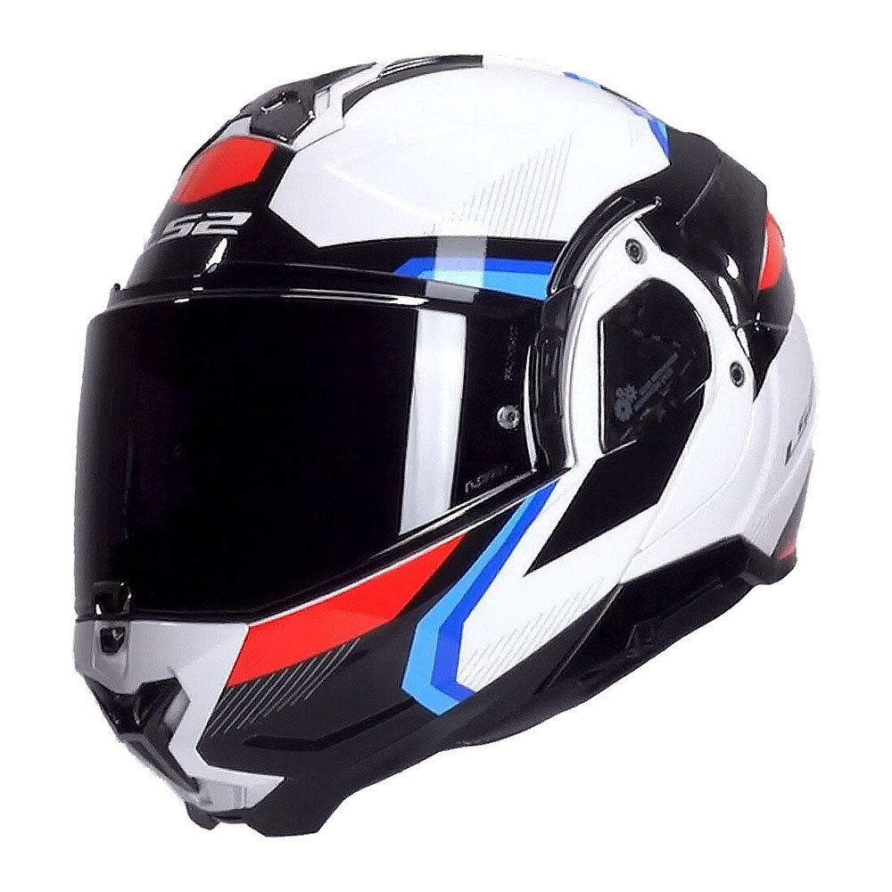 LS2 FF910 ADVANT II HELMET - TRIPLE WHITE BLUE RED - Image 5
