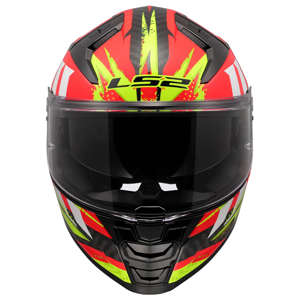 LS2 FF811 VECTOR II CARBON HELMET - TANTIC RED YELLOW - Image 4