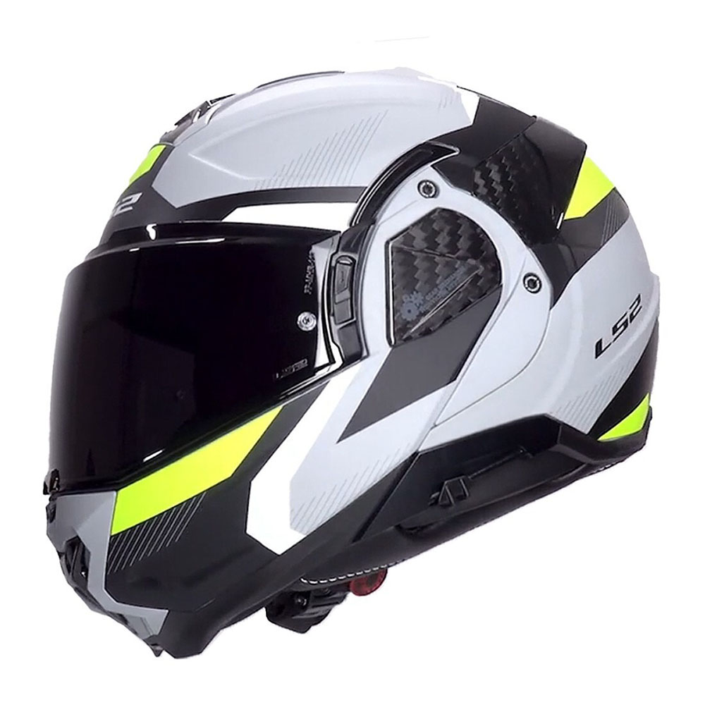 LS2 FF910 ADVANT II HELMET - TRIPLE GREY YELLOW - Image 3