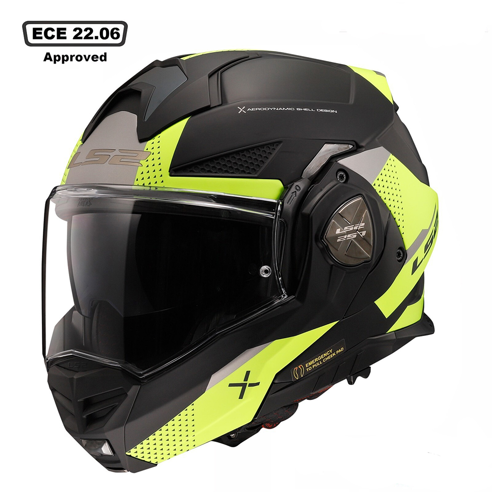 LS2 FF901 ADVANT X OBLIVION HELMET - BLACK YELLOW - Image 3