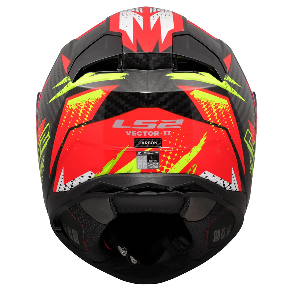 LS2 FF811 VECTOR II CARBON HELMET - TANTIC RED YELLOW - Image 7