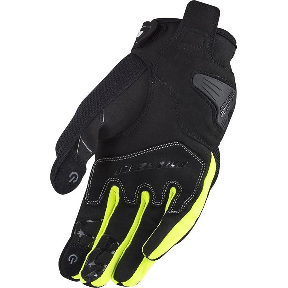 LS2 DART II SHORT GLOVES - BLACK H-V YELLOW - Image 4